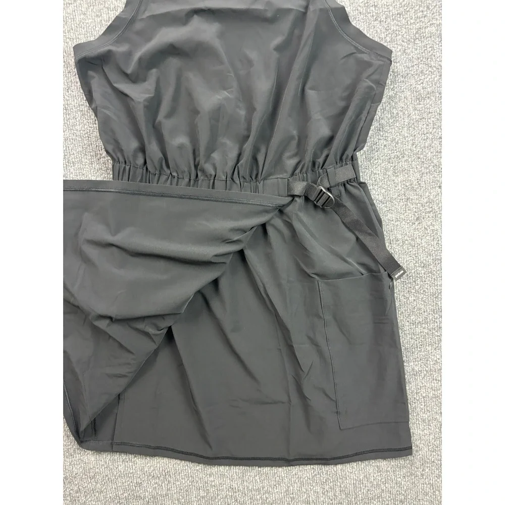 Prana Alana Dress Womens Small Black Belted Sleeveless Hiking Activewear